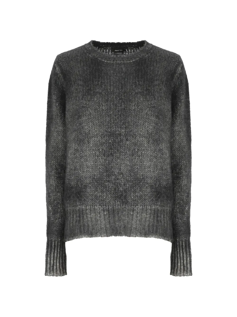 Avant Toi faded-effect ribbed-trim sweater