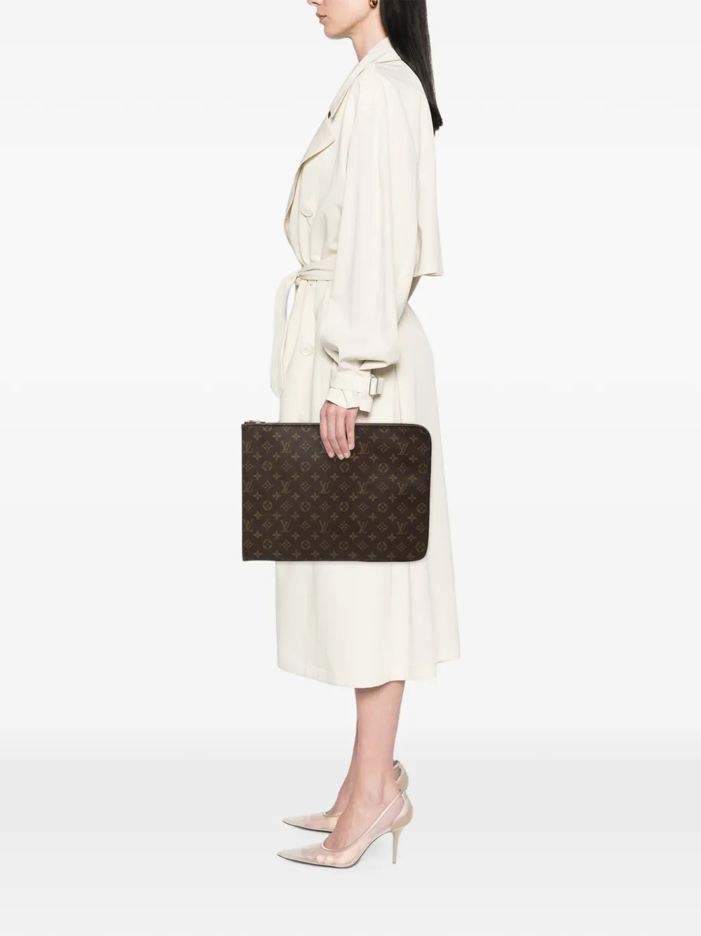 Louis Vuitton Pre-Owned 1986 Monogram Poche Documents Portfolio business bag - Braun