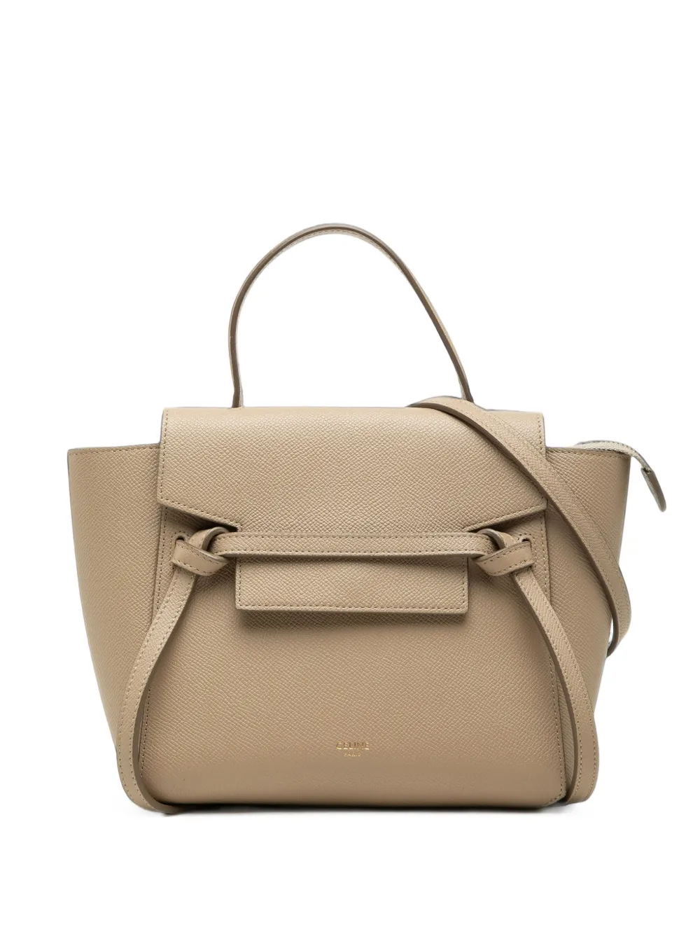 Celine Pre-Owned Borsa a tracolla Belt Bag Nano in pelle di vitello pieno fiore 2019 - Toni neutri