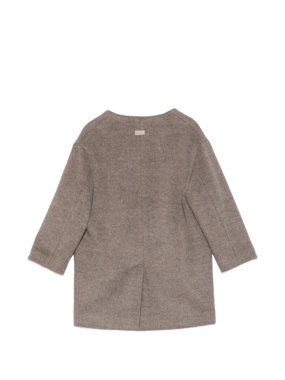 Paolo Pecora Kids Kraagloze jas met dubbele rij knopen Beige