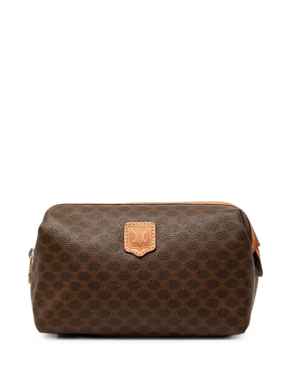 Celine Pre-Owned 20th Century Macadam Coated Canvas pouch - Marrone