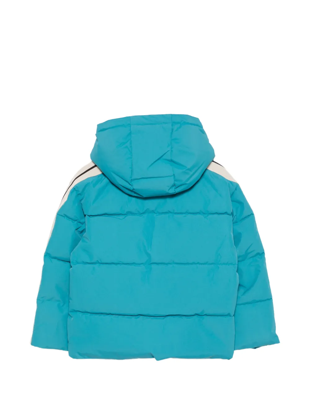 Palm Angels Kids Gewatteerd jack met logoprint Blauw
