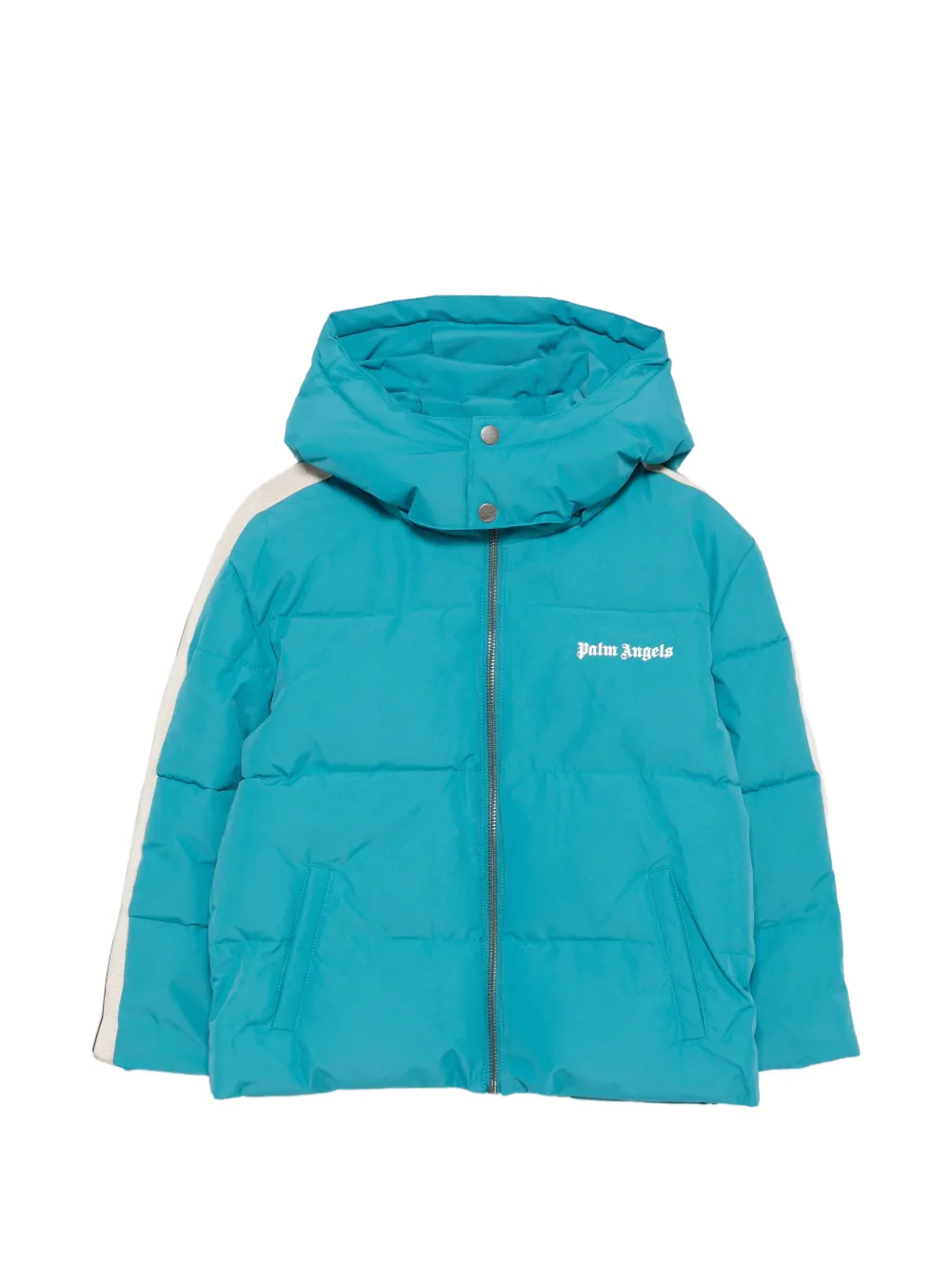 Palm Angels Kids logo-print padded jacket - Blu