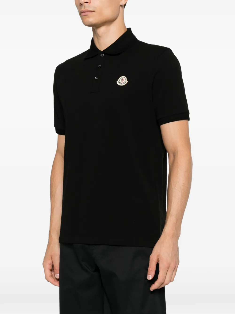 Moncler Poloshirt met logopatch Zwart
