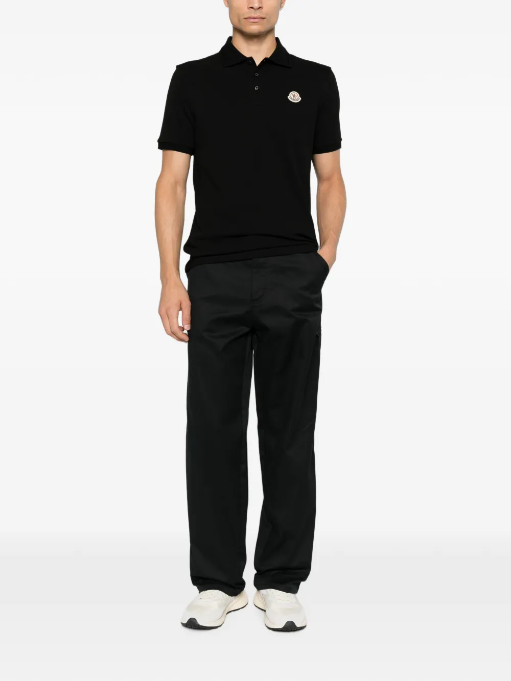 Moncler Poloshirt met logopatch Zwart