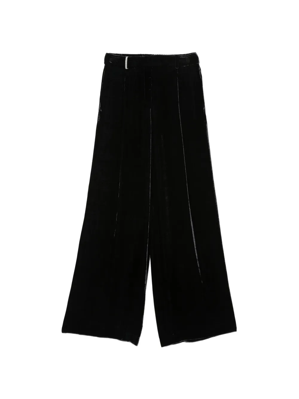 Peserico Pantaloni a palazzo in velluto - Nero