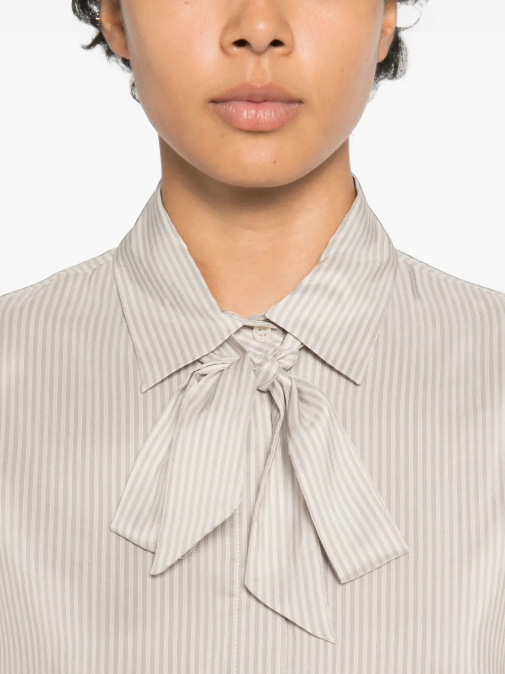 Peserico Gestreepte blouse Beige