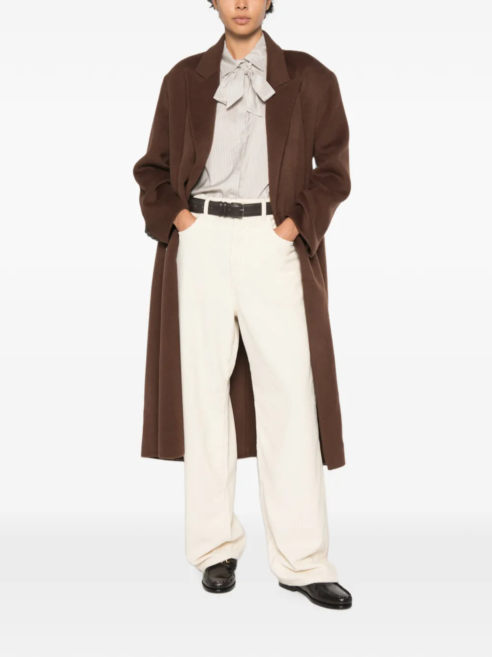 Peserico Gestreepte blouse Beige