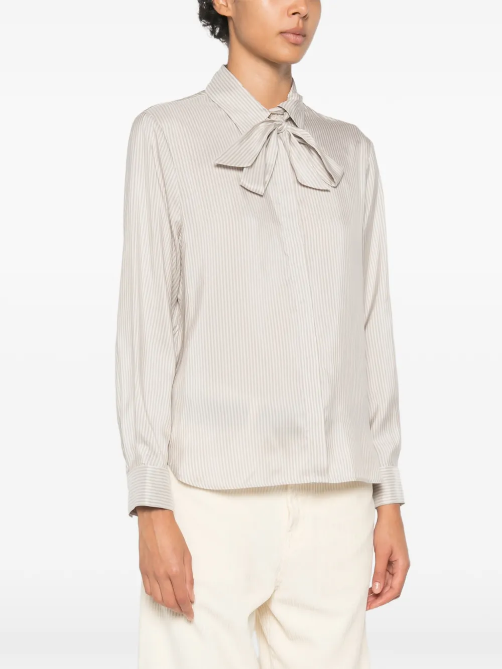 Peserico Gestreepte blouse Beige