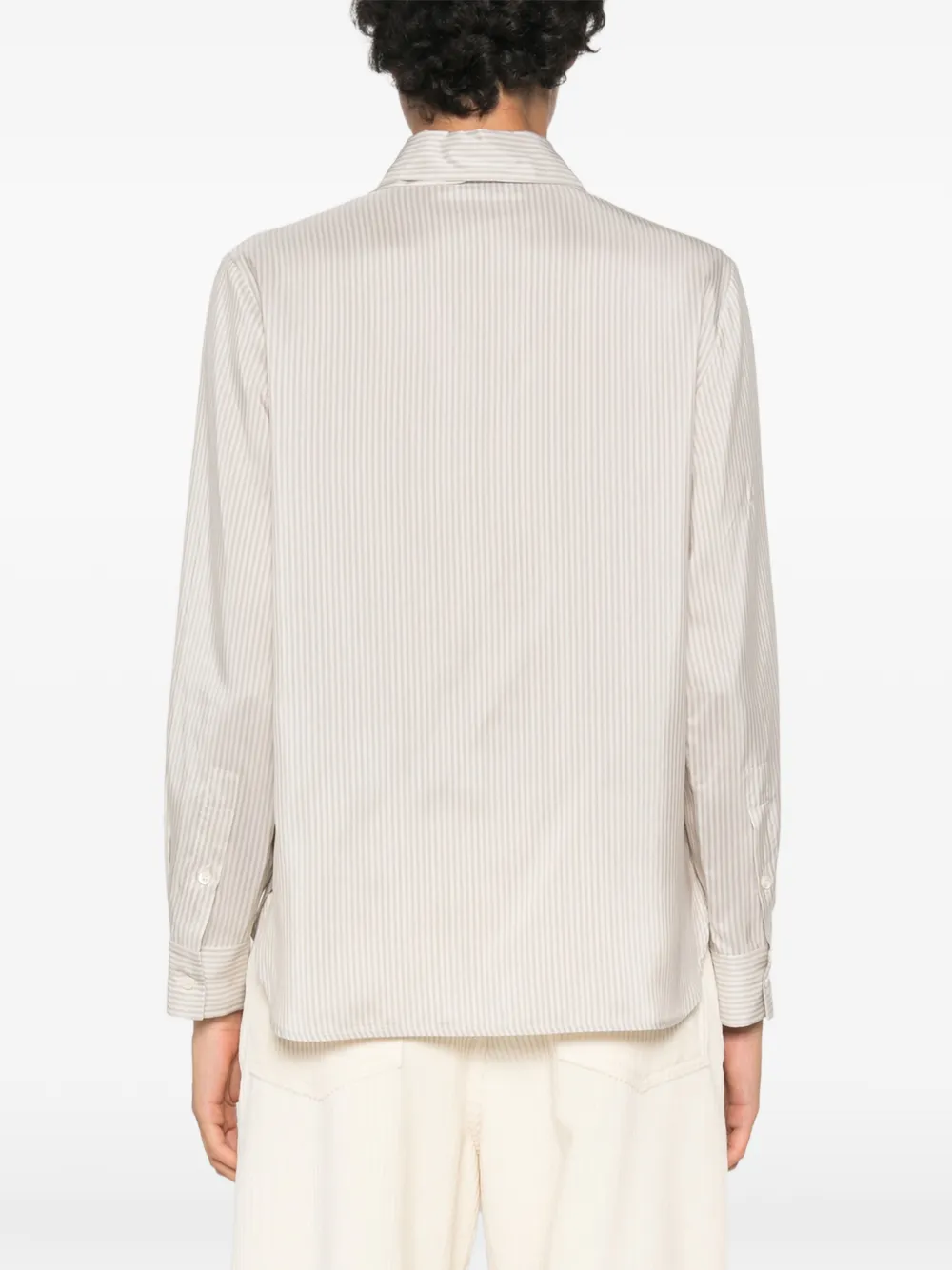 Peserico Gestreepte blouse Beige