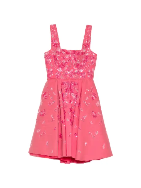 Zuhair Murad vestido con aplique floral y cuentas