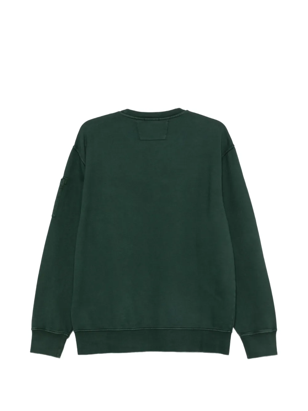 C.P. Company Sweater met Lens-detail en zak op de mouw Groen
