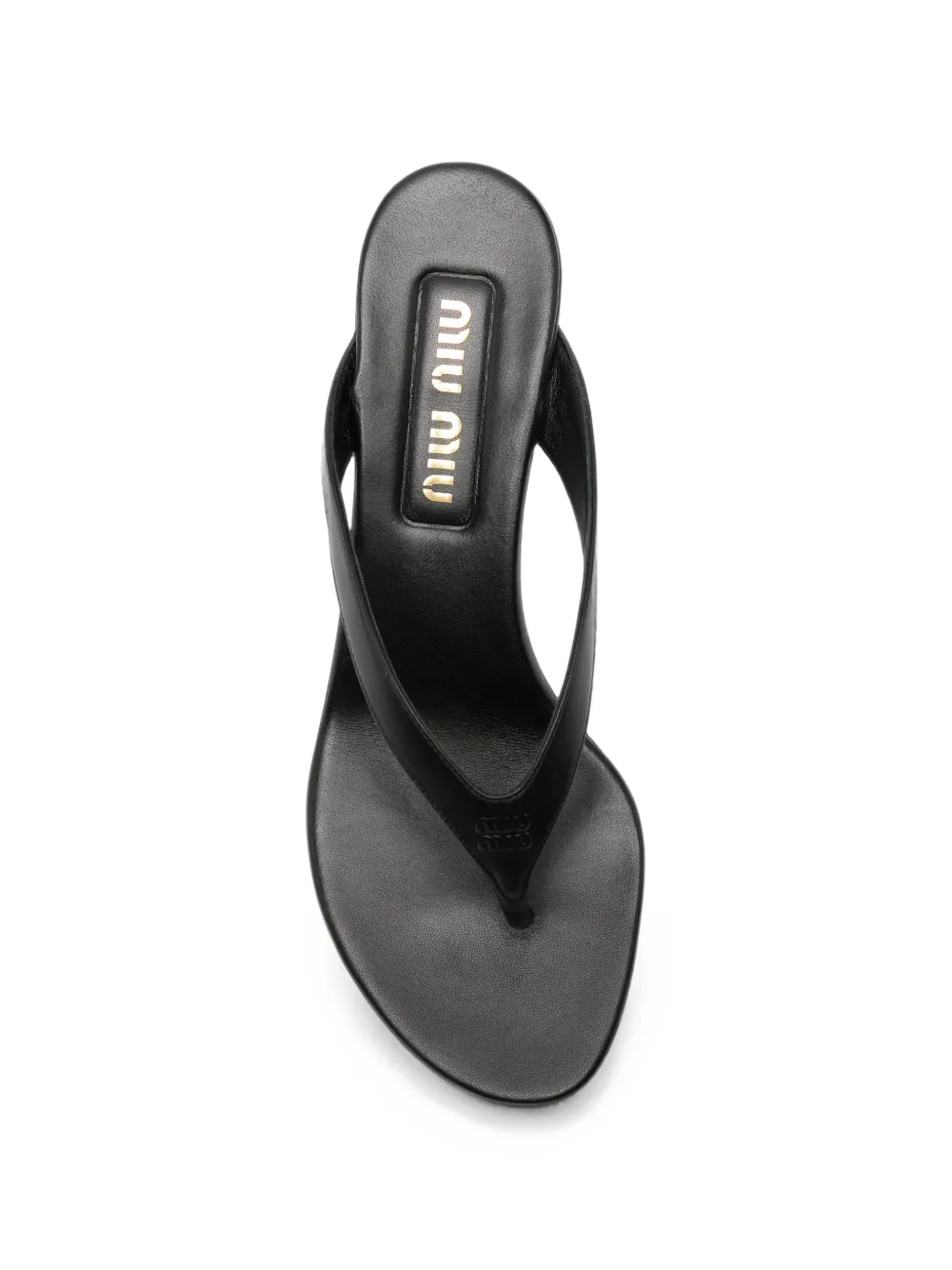 Miu kitten-heel thong sandals Zwart