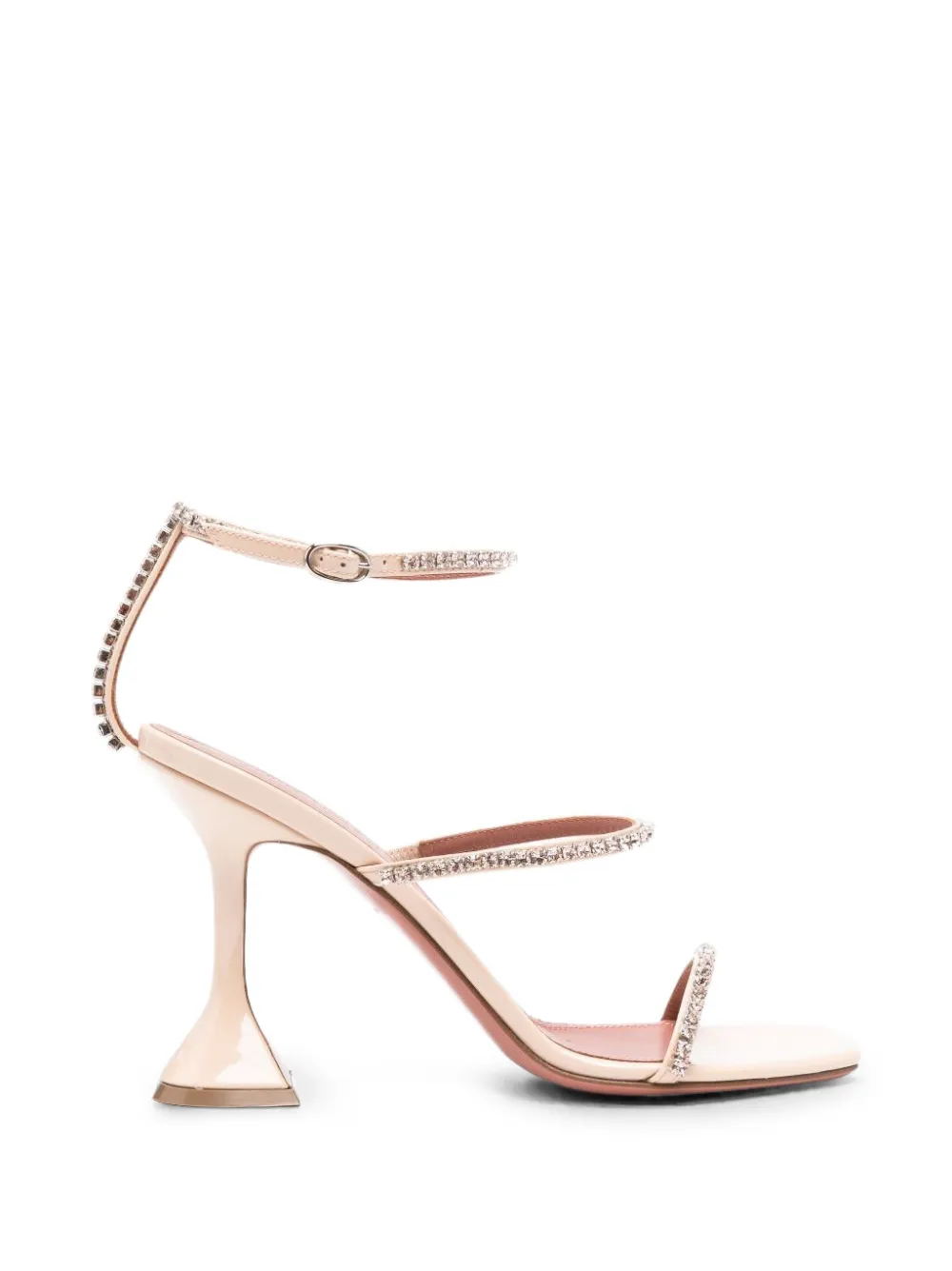 Amina Muaddi Gilda crystal-embellished sandals Beige