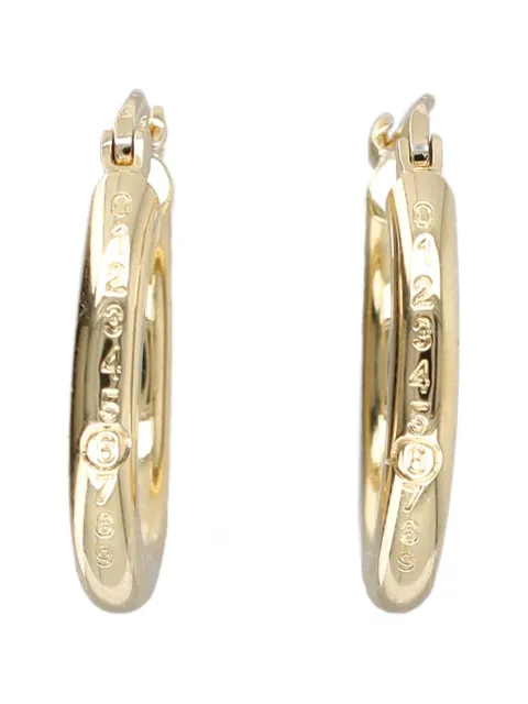 MM6 Maison Margiela engraved hoop earrings
