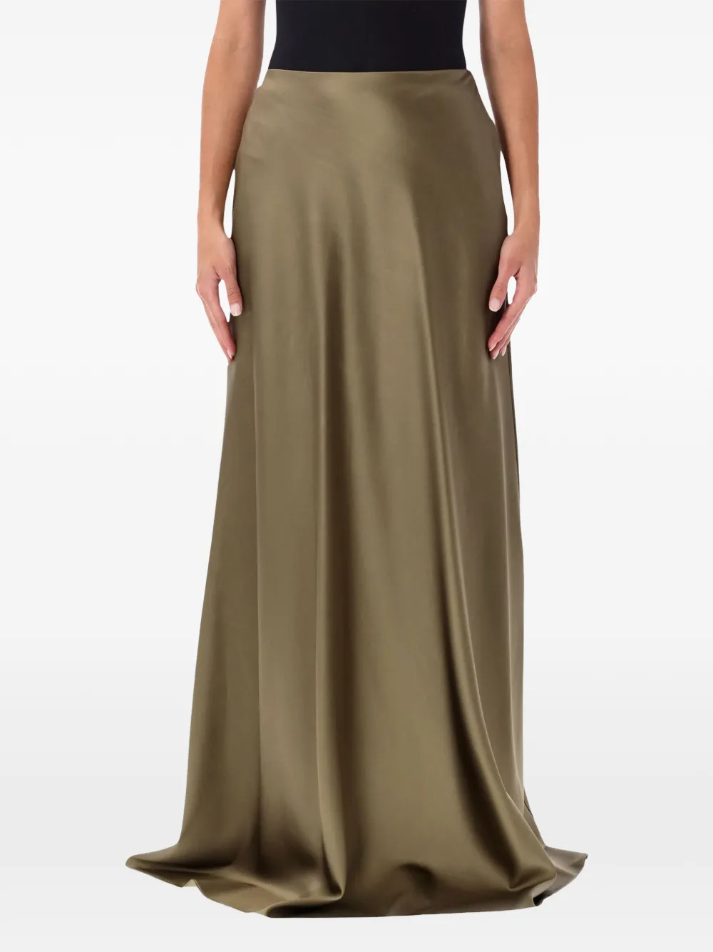 Lauren Ralph Lauren satin-finish flared skirt