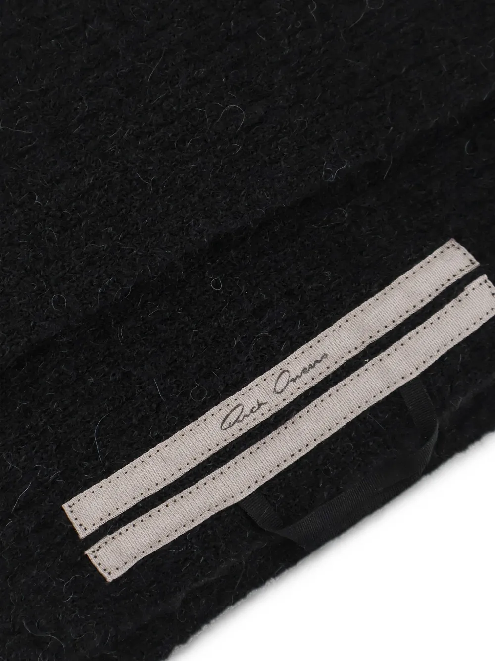 Rick Owens Ribgebreide sjaal Zwart