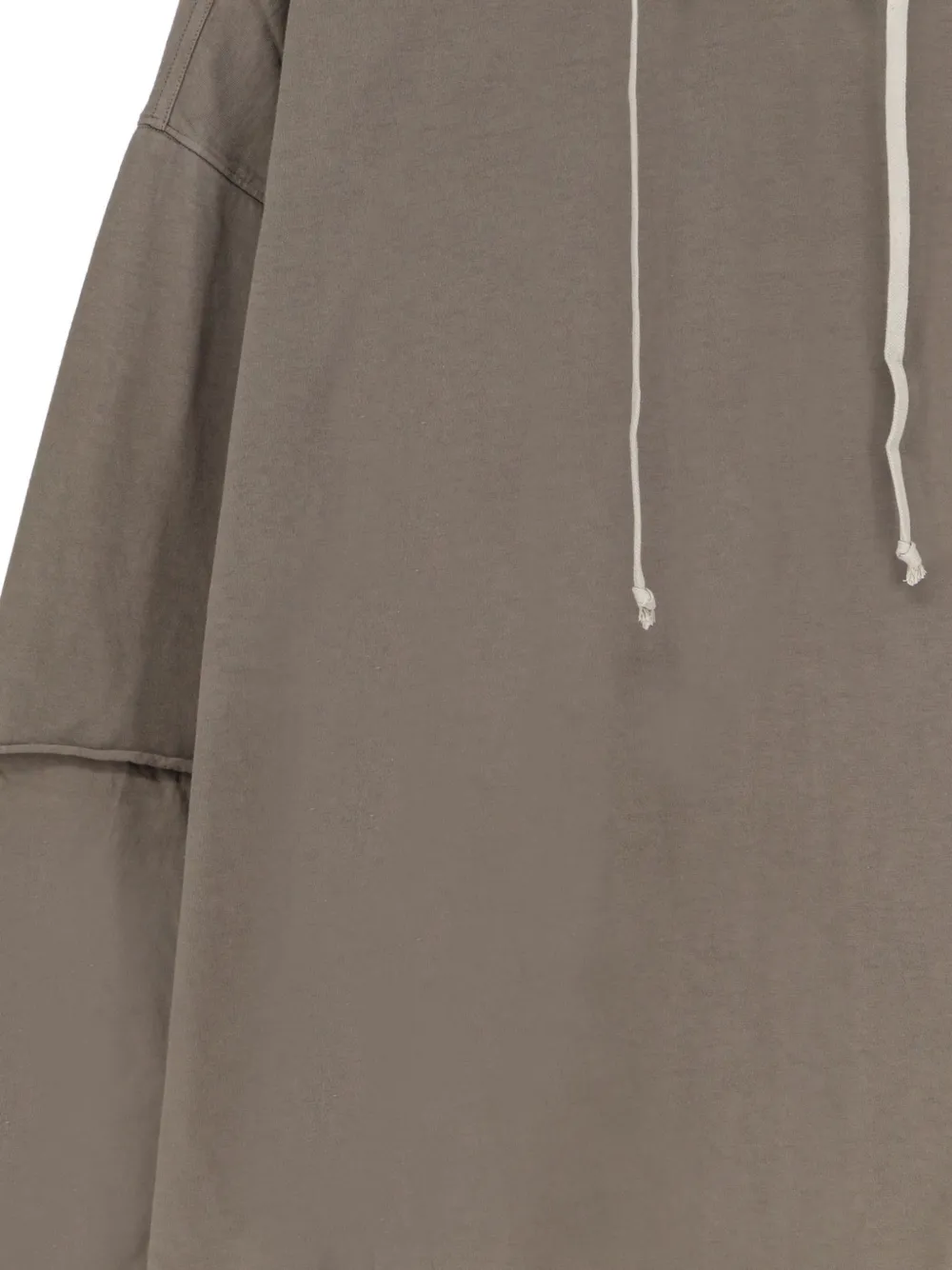Rick Owens DRKSHDW Hoodie met trekkoord en gelaagde mouwen Bruin