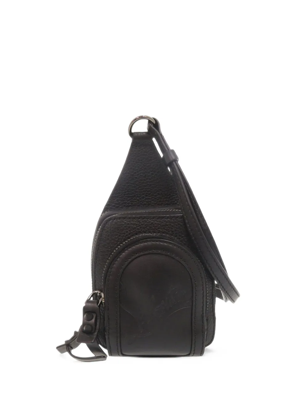 Christian Louboutin Pre-Owned 2010-2026 mini gekörnte Loubifunk Umhängetasche - Schwarz