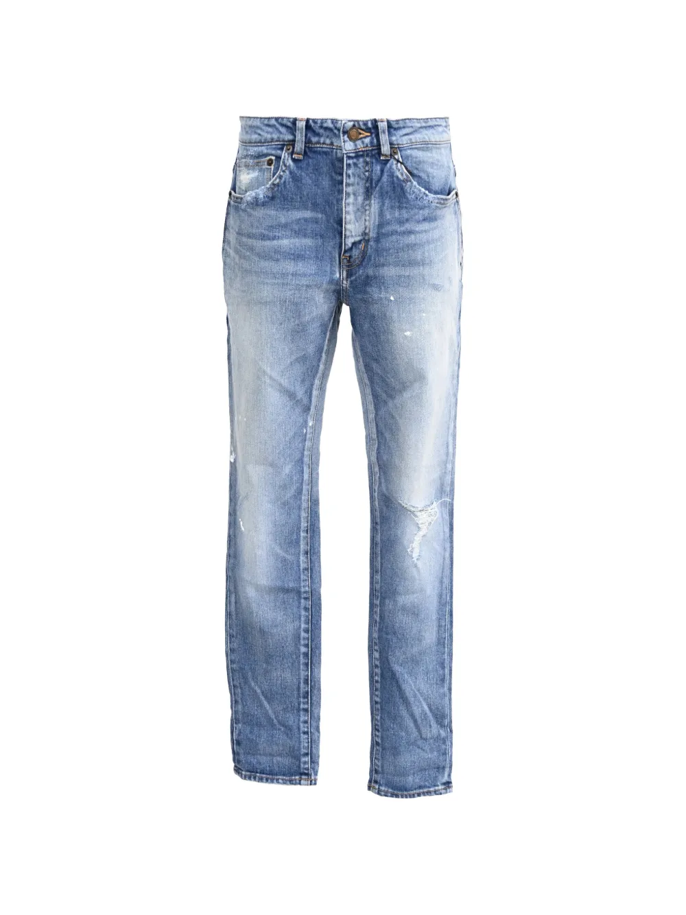 Saint Laurent Pre-Owned 2023 Jeans im Distressed-Look - Blau