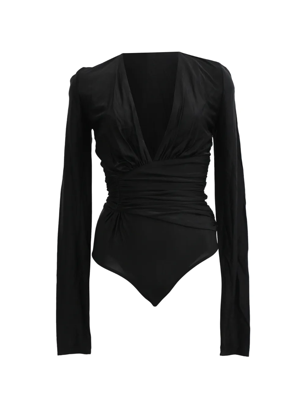 Alexandre Vauthier body froncé à col v (années 2020) - Noir Alexandre Vauthier body froncé à col v (années 2020) - Noir