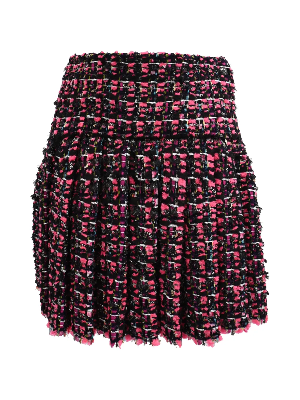 CHANEL Pre-Owned 2010s-2020s Tweed pleated skirt - Schwarz