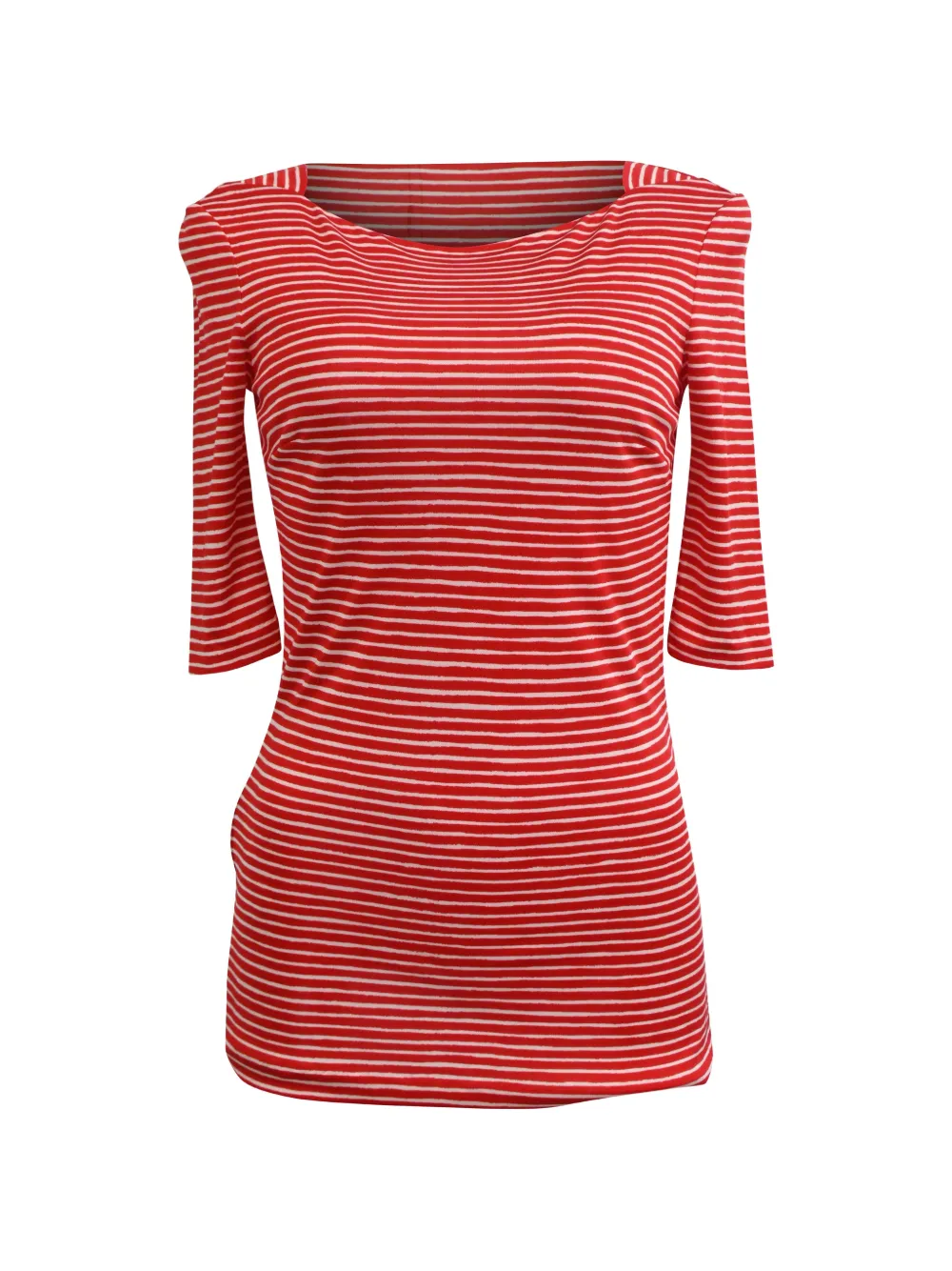 Prada Pre-Owned striped 3/4-sleeve top - Rosso
