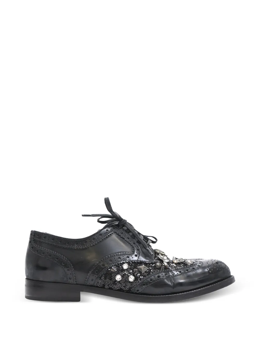 Dolce & Gabbana Pre-Owned studded brogue shoes - Schwarz