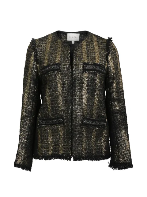 SANDRO metallic tweed blazer