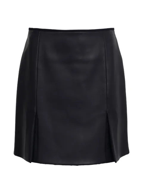 Hermès Pre-Owned 2023 front-slit leather mini skirt