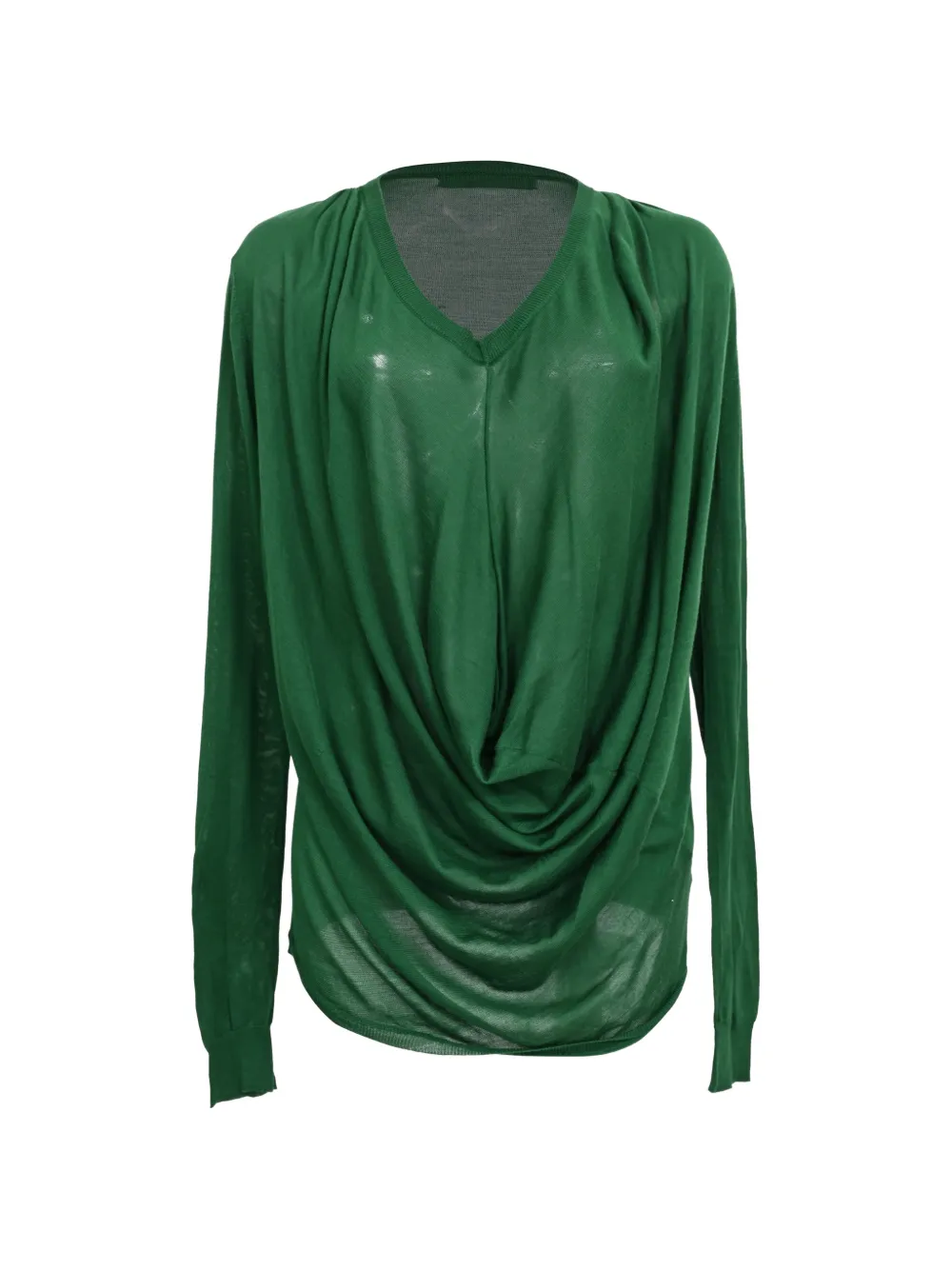Balenciaga Pre-Owned Blusa con scollo drappeggiato 2010-2020 - Verde
