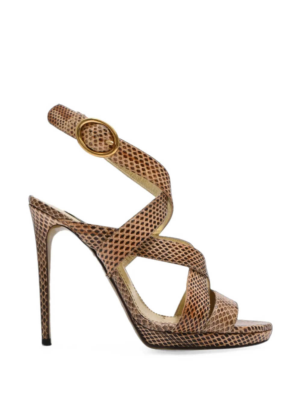 Dolce & Gabbana Pre-Owned 2010s Slingback-Sandalen mit Prägung - Braun