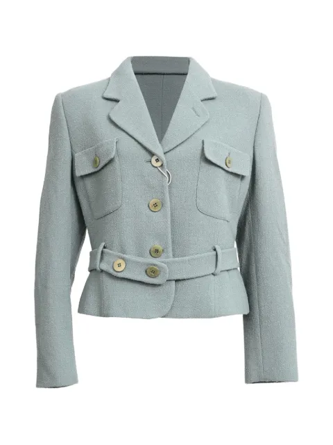 Giorgio Armani Pre-Owned blazer corto con cinturón