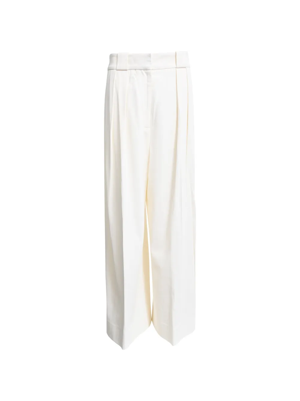 KHAITE Pre-Owned Wide-Leg-Hose mit Bundfalten - Weiß