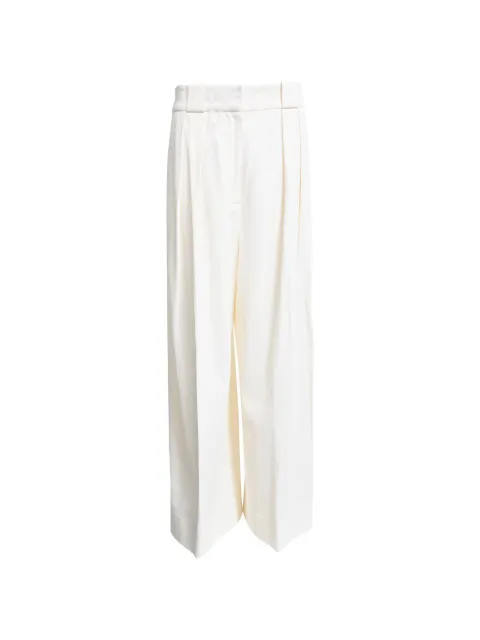  KHAITE Pre-Owned pleated wide-leg trousers