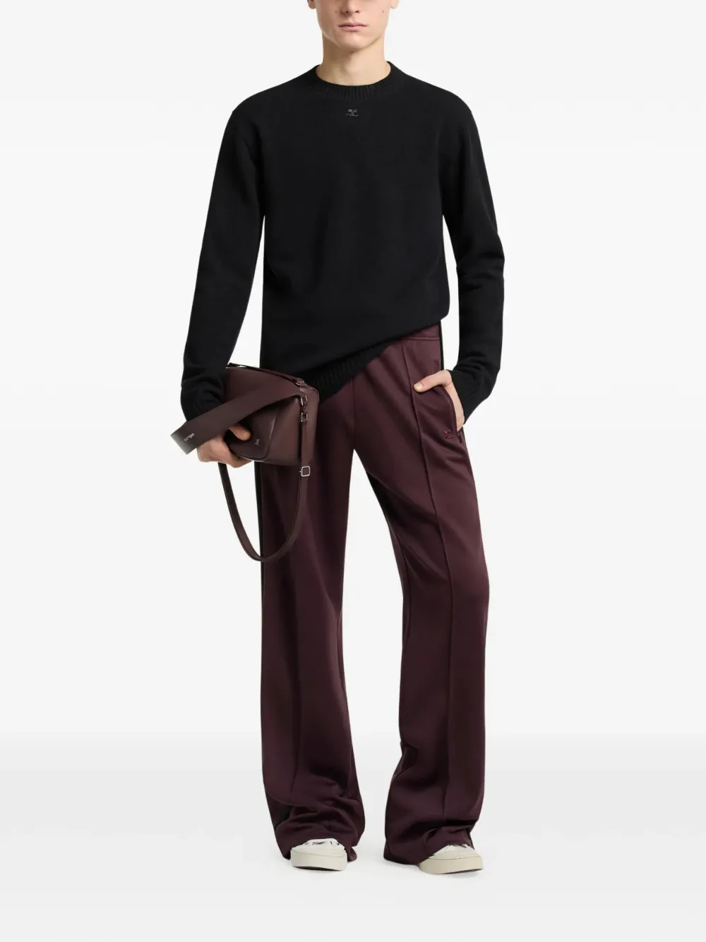 Courrèges Trainingsbroek met geborduurd logo Rood