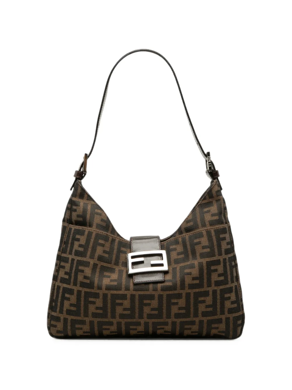Fendi Pre-Owned 2000-2010 Zucca Canvas shoulder bag - Braun