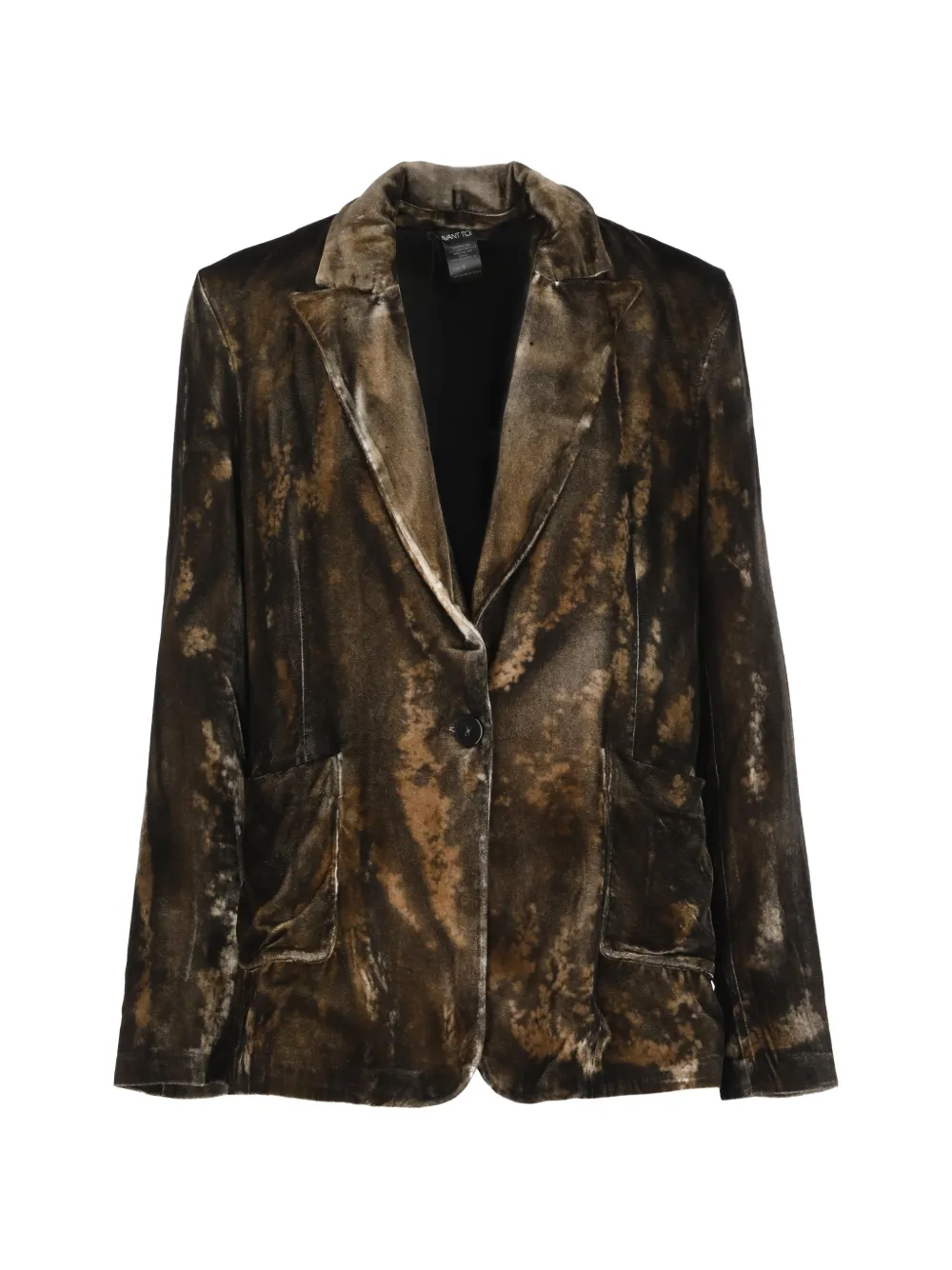 Avant Toi velvet-effect single-breasted jacket