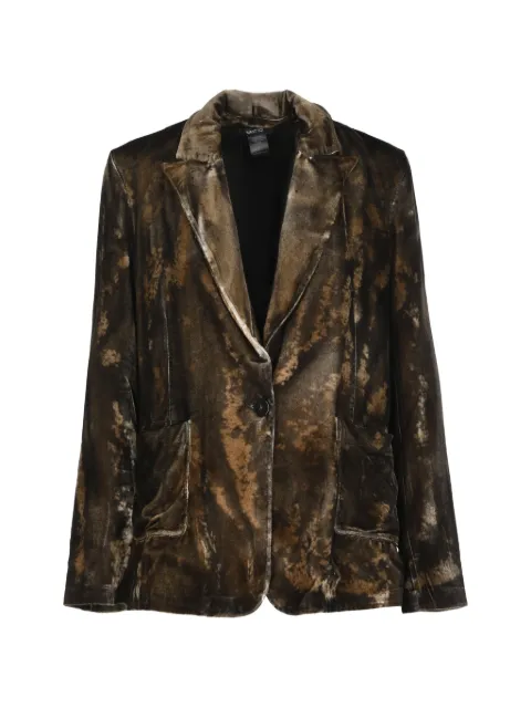 Avant Toi velvet-effect single-breasted jacket
