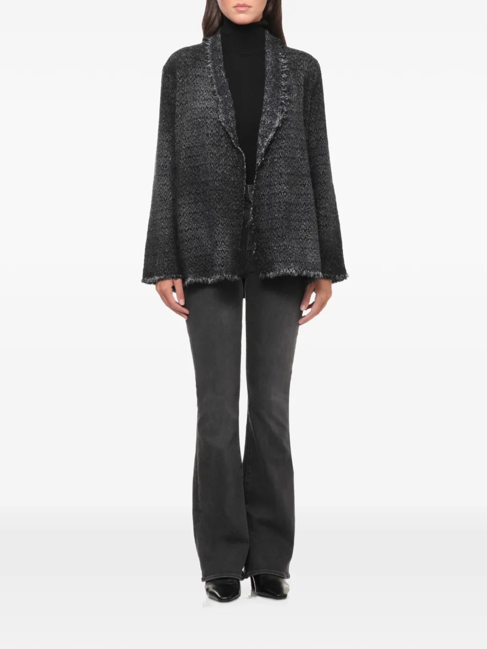 Avant Toi raw-edge cardigan Grijs