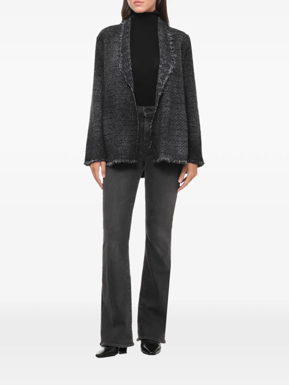 Avant Toi raw-edge cardigan Grijs