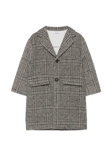 Paolo Pecora Kids check-pattern button-fastening coat
