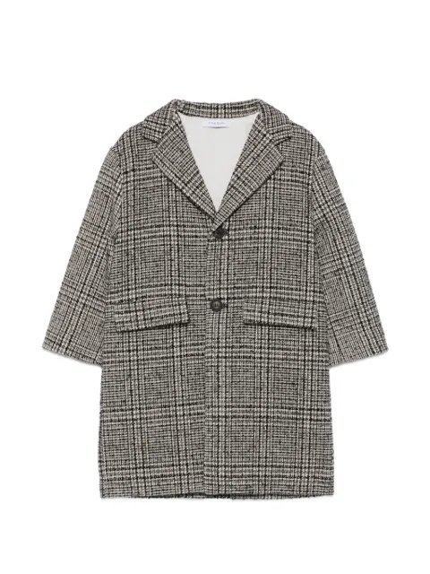 Paolo Pecora Kids check-pattern button-fastening coat