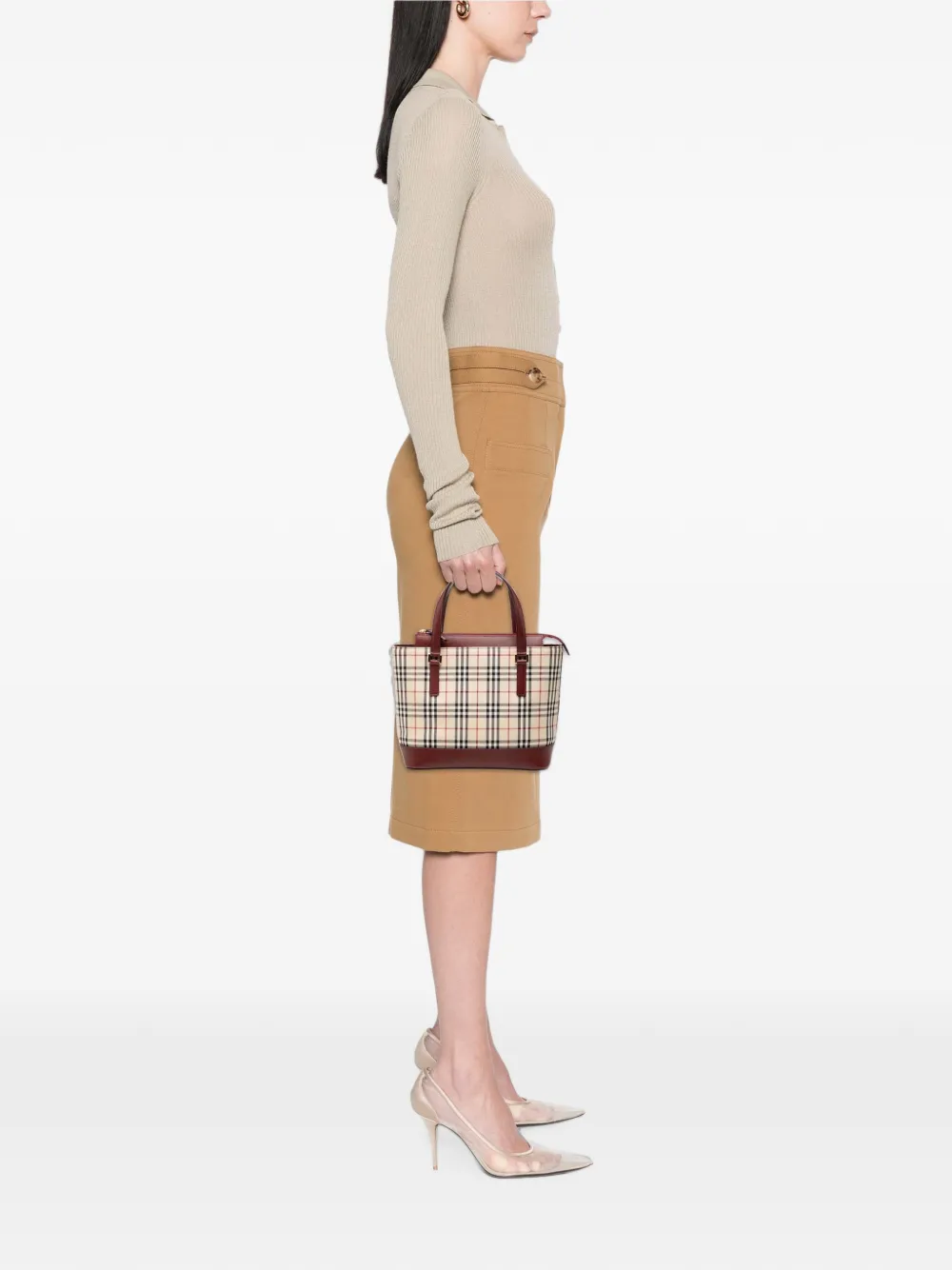 Burberry Pre-Owned 2000-2017 House Check Canvas tote bag - Nude
