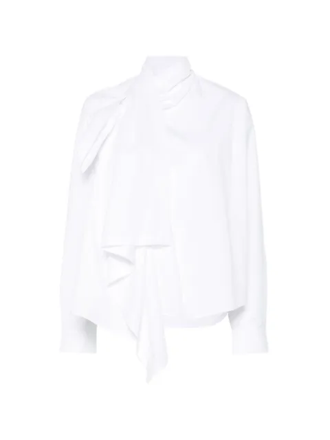 Lutz Huelle draped asymmetric shirt
