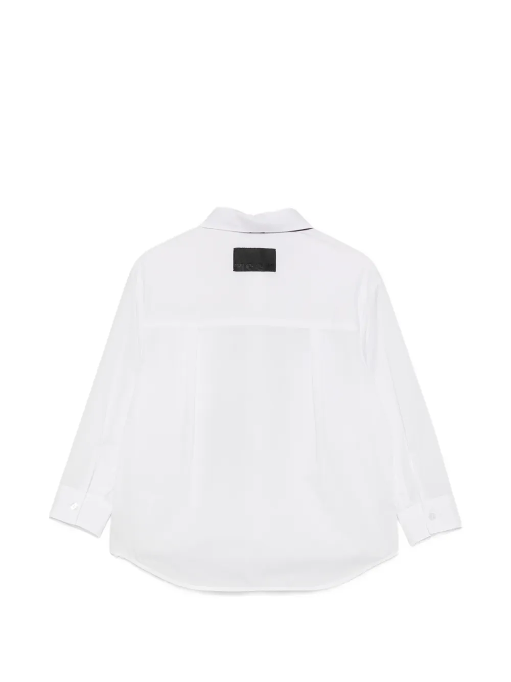 MSGM Kids Shirt met strikdetail en logo-patch Wit