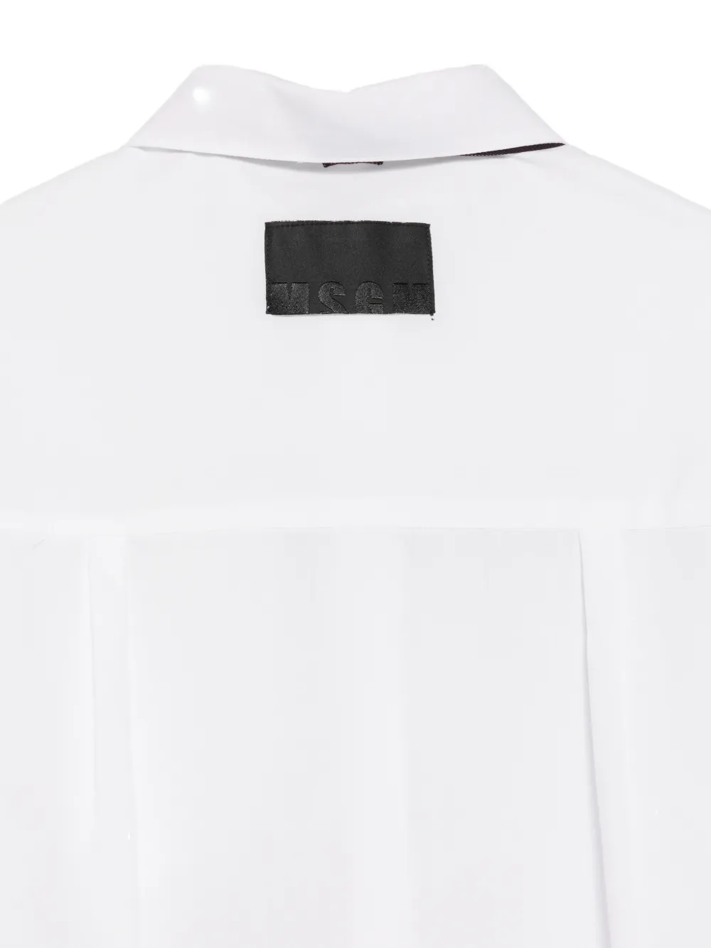 MSGM Kids Shirt met strikdetail en logo-patch Wit