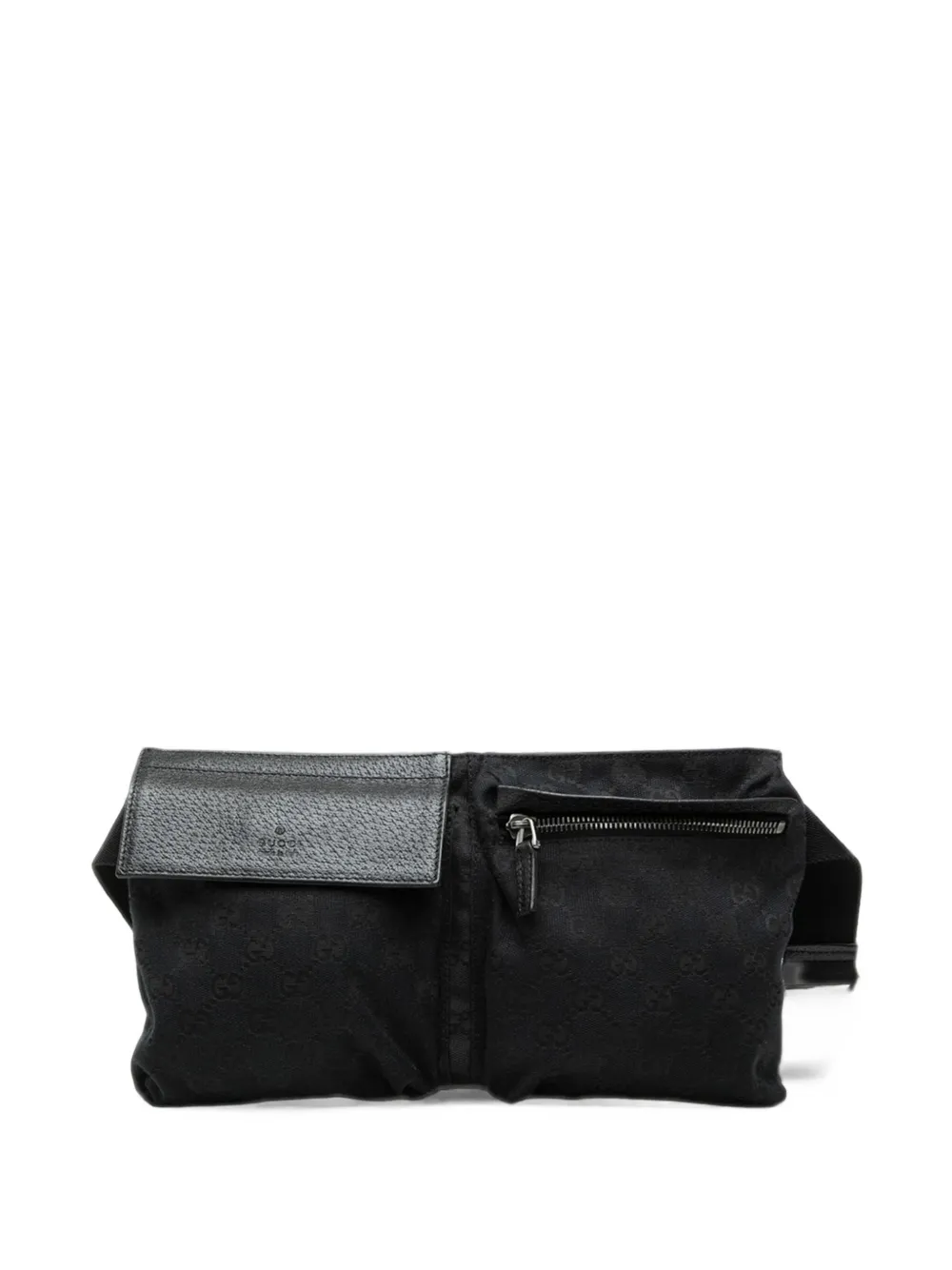Gucci Pre-Owned 2000-2015 Double Pocket Gürteltasche aus GG-Canvas - Schwarz