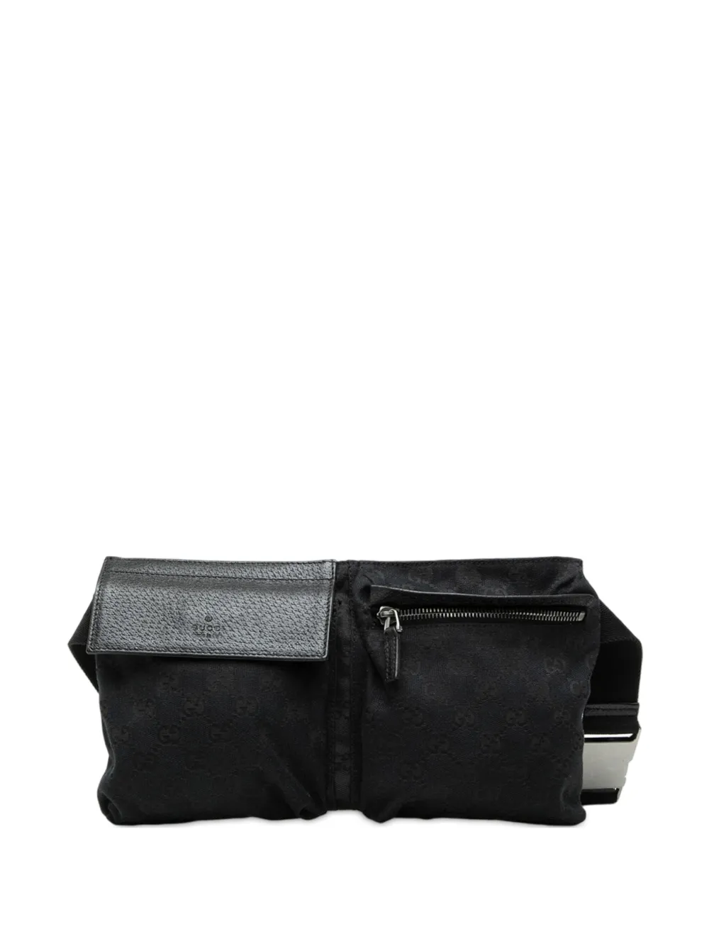 Gucci Pre-Owned 2000-2015 GG Canvas Double Pocket belt bag - Nero