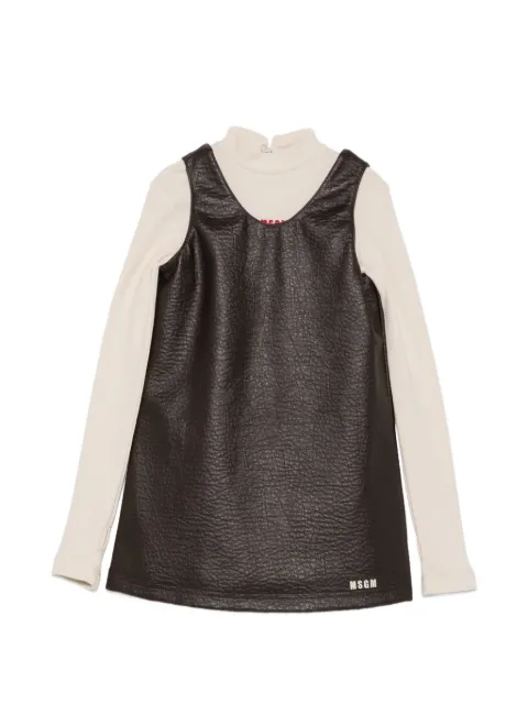 MSGM Kids crinkled-effect sleeveless dress set